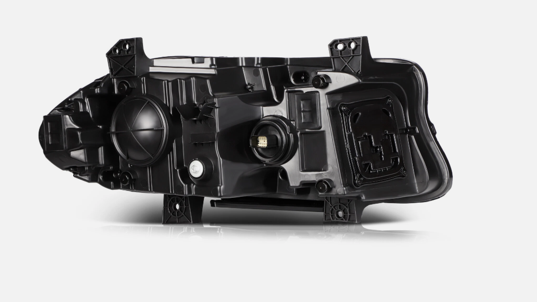 Dodge Charger Headlight Black Housing w/Projector Left Side